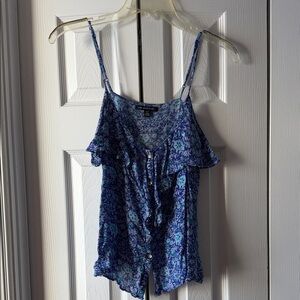 American Eagle Outfitters Blue Floral Camisole
